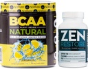 营养学 天然镁补充剂(30种)和营养学 BCAA 天然,植物 BCAA 粉末,柠檬汁 火焰(30种)
