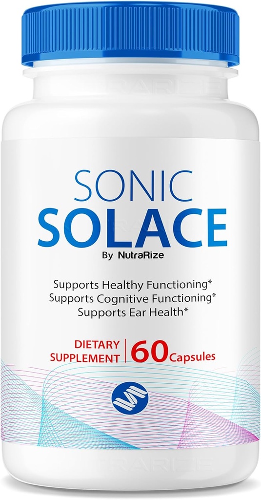 Sonic Solace - 保持健康听力的高级公式,耳部健康官方Sonic Solace,全自然支持整体健康,SonicSolase Review (60 Capsules)
