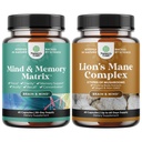与Reishi、Chaga、Maitake & Shitake 并用记忆支持和焦点的 " 高级Nootrophics脑支持补充剂 " 和 " 高级狮子的马内蘑菇补充剂 "