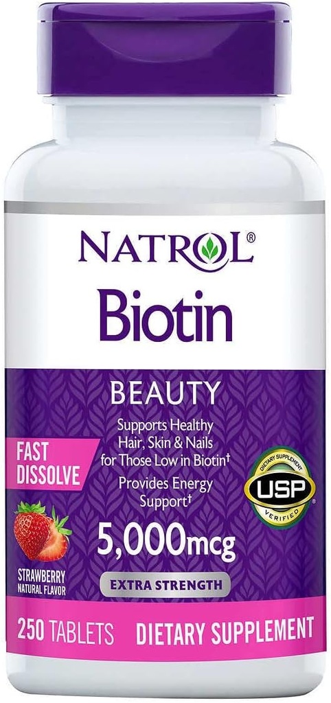 Biotin 5000 mcg., 250个快速溶解片