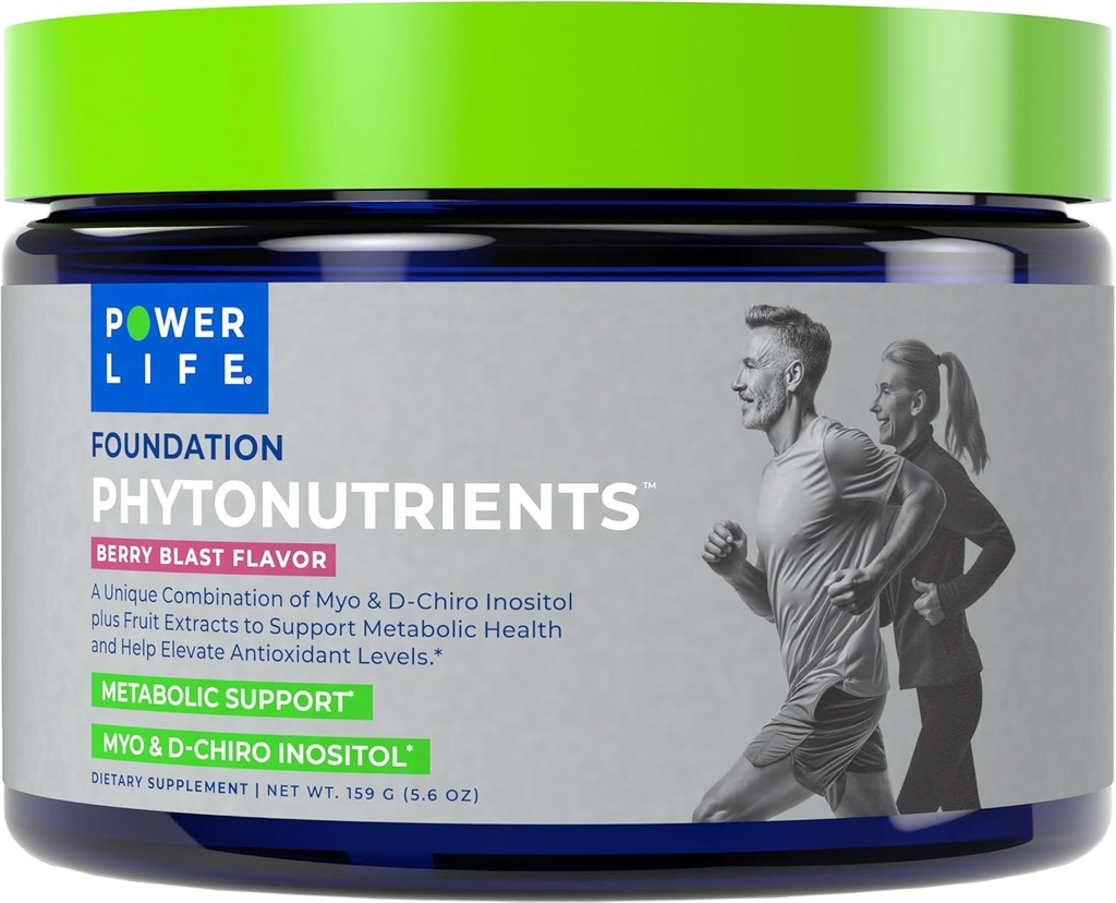 POWERLIFE - 基金会 Phytonutrients - Myo-Inositol & D-Chiro-Inositol 配有甜菜根,椰子水和抗氧化剂的富超水果 - 30种