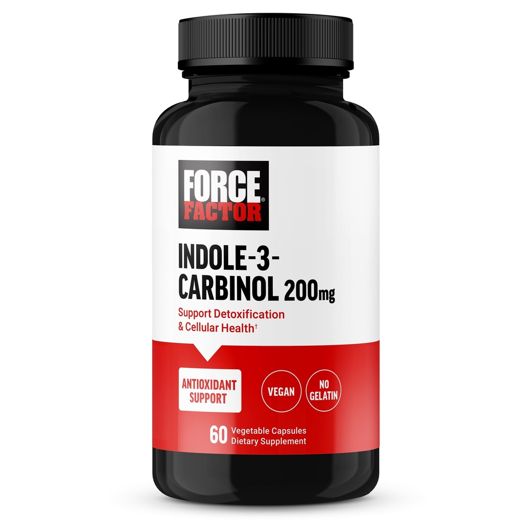 FORCE FACTOR Indole 3 卡宾诺尔200mg 解毒剂和抗氧化剂补充剂,供有抗氧化剂的男女使用解毒剂,临床研究多斯,维冈,无盖拉汀,60卡普尔