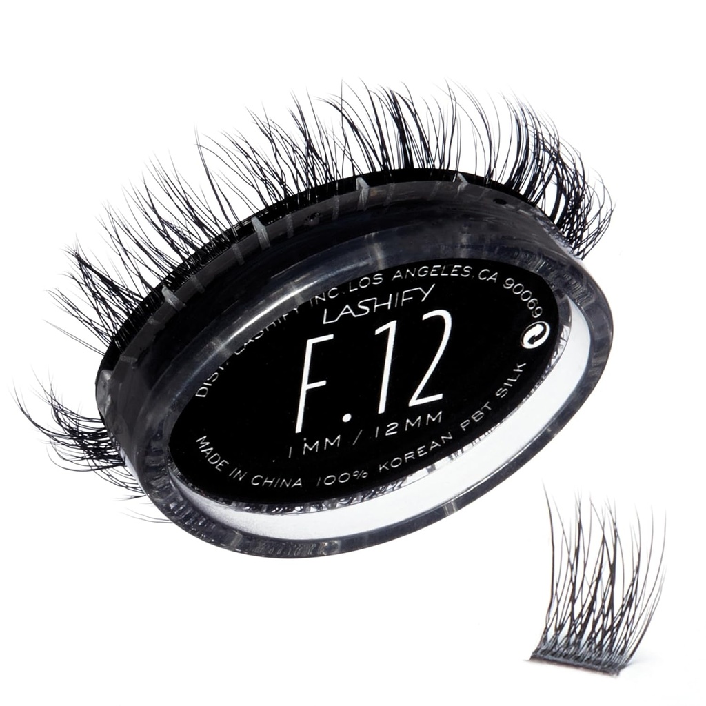 将 Fluffy 12 mm Gossamer 眼线扩展重新填充, 黑色, 简单 DIY 假 Lashes 添加完整和尺寸