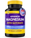 InnovixLabs Advanced Magnesium Capsules - 150 Ct, 210 mg - Chelated Glycincits and Malate - 高度吸收,促进放松,骨骼,肌肉健康,Vegan Malate睡眠补充