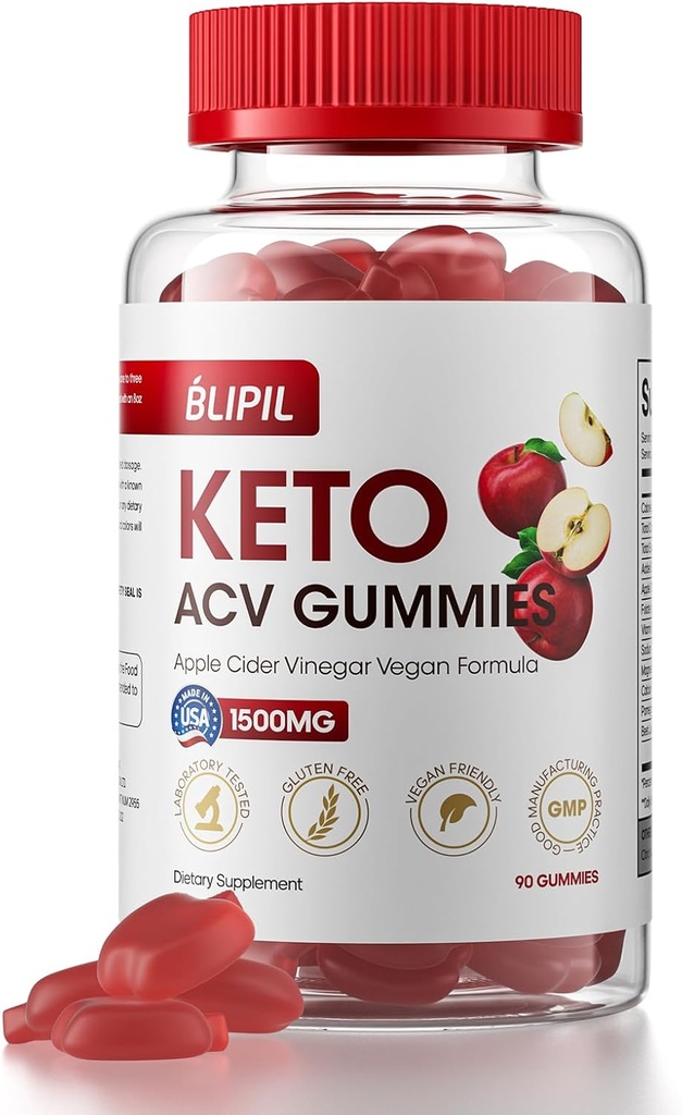 Keto ACV Gummys - 配有 1500mg Apple 苹果苹果苹果苹果酒葡萄酒的糖免重量损失公式 男子和女子- Gelatin-Free, Gluten-Free, Vegan & Non-GMO - 90 Counter