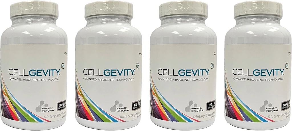 麦克斯国际先进胶原体支持RiboCeine和抗氧化剂 120 Capsules 4 Pack 120天供应 支持细胞健康 QQ Gluten & Melamine Free