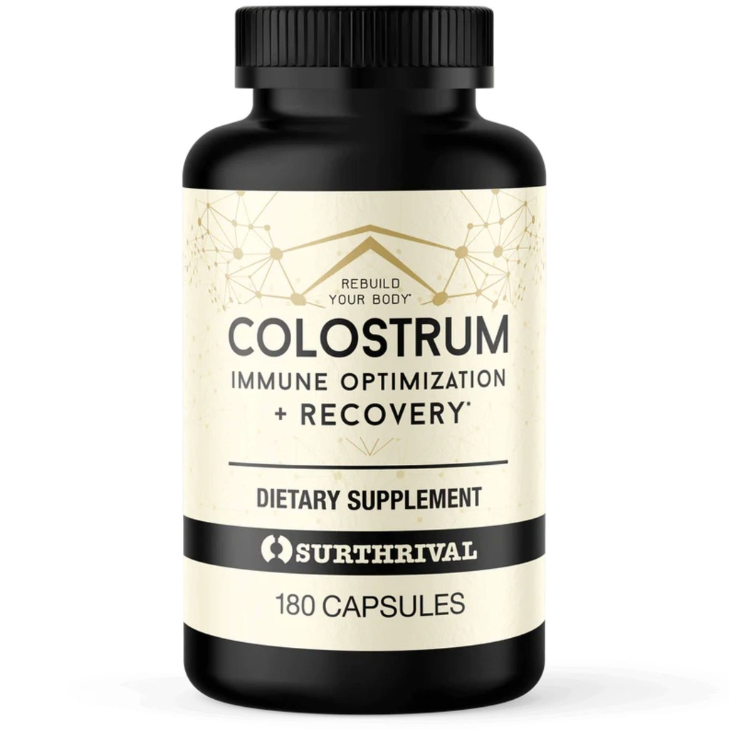 Surthrival: Colostrum Powder Capsules (180 Counter), Immune 优化与恢复, 饮食补充, Gut Health, Immune 支持, Keto 友好