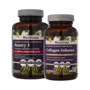 ResVitale Beauty 3 - 皮肤护理补充剂 Collagen, Keratin & Elastin - 90 Capsules & Collagen Conference - 美容补充剂 Hyaluronic Acid & Resveratrol - 60 Capsules