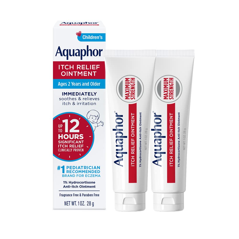 水瓶儿童减痒膏、1%的皮肤刺激性水滴酮抗痒膏、昆虫贝、Psoriasis、Skin Rashes Eczema & 有毒艾薇、无香草、1个奥兹管、2包