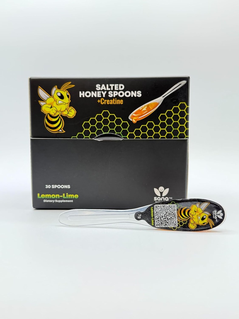 Sana Naturals Salted Honey Spoon + Creatine (30勺,柠檬石灰).