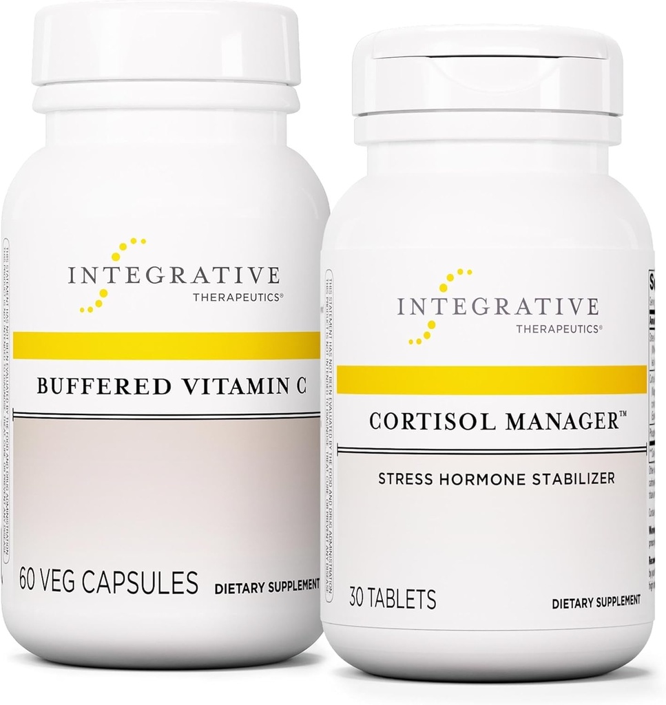 综合疗法包与科尔蒂索尔管理器,30片-缓冲维生素C Capsules 1000毫克,60维冈 Capsules-压力补充剂与Ashwagandha *-抗氧化剂的免疫补充剂*