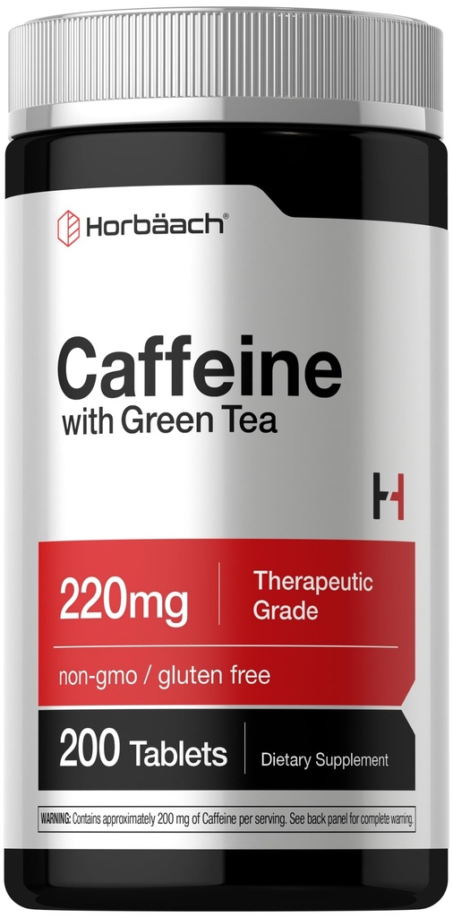 Horbäach Cafeine Pills 200mg 配绿茶 200平板