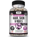 Kaya Naturals Mair Skin Snail Capsules BIOTIN 维生素D 维生素B-12 A 叶酸支持 毛酸支持 维生素补充 - 180 计数