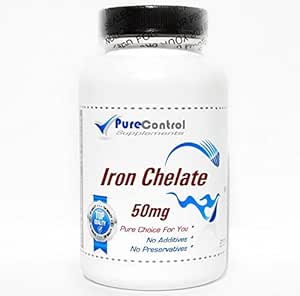 铁 Chelate 50mg /// 200 Capsules // 纯净 // 由纯控制补充
