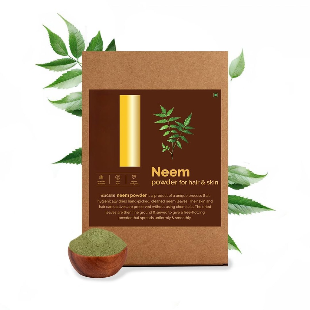 Neem Leaf粉, 100%纯天然, 健康干燥, Pack for Health Scalp & Strong Hair - 100 grams
