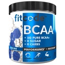 Fitcode Ultra Premium BCAAs 纯 BCAAs 5G, Proven 2:1:1 氨基酸比例 帮助工作后恢复, 利性肌肉生长,耐力, 30 services (蓝色 Raz)