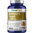 NusaPure酿酒厂 Yeast 1000mg 200 蔬菜盖(非GMO, Vegan)