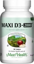 Maxi-Health Vitamin D3 2000 IU - 健康肌肉功能,骨骼健康和免疫支持 - 90块 - 成人最佳Kosher补充剂