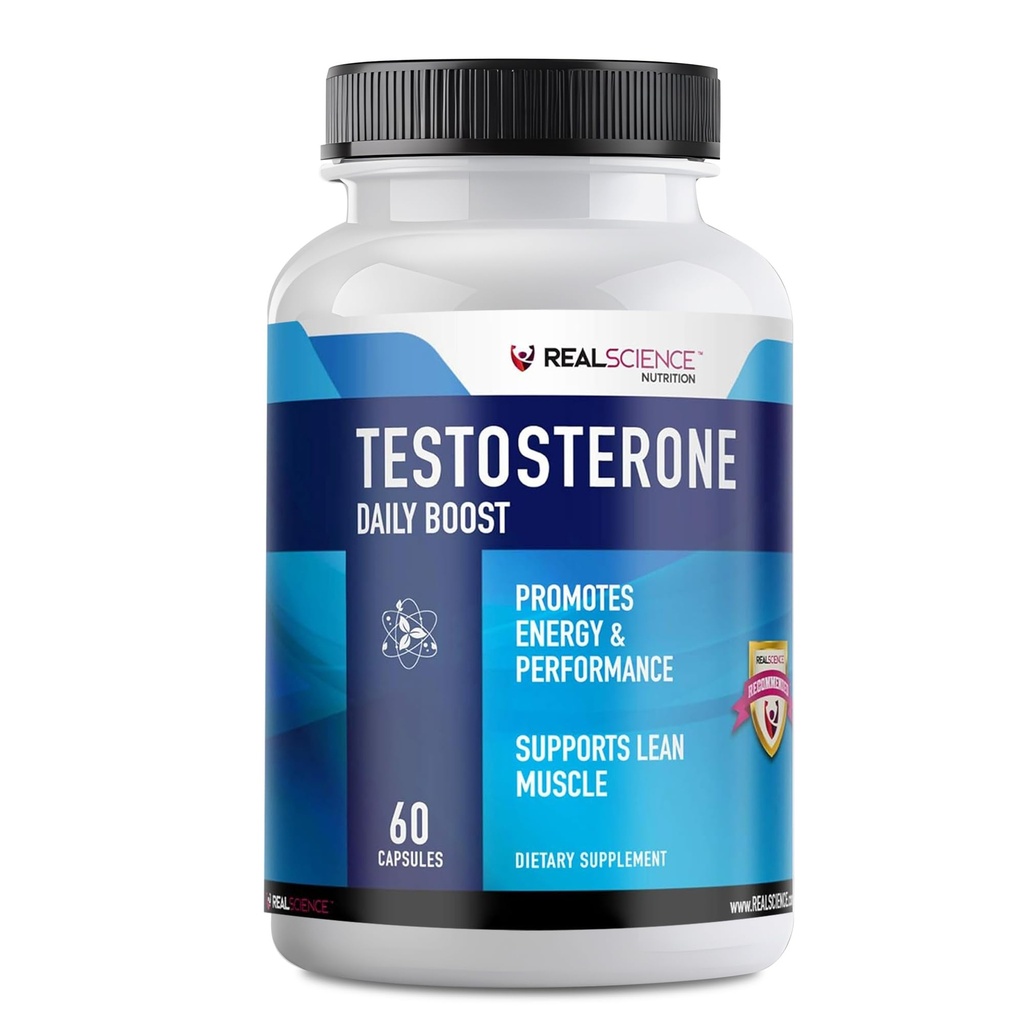 Daily Boost Free Testosterone Booster for Men - 肌肉生长,健美和能源最强的辅料,配有9种强力成份 - 60 Capsules