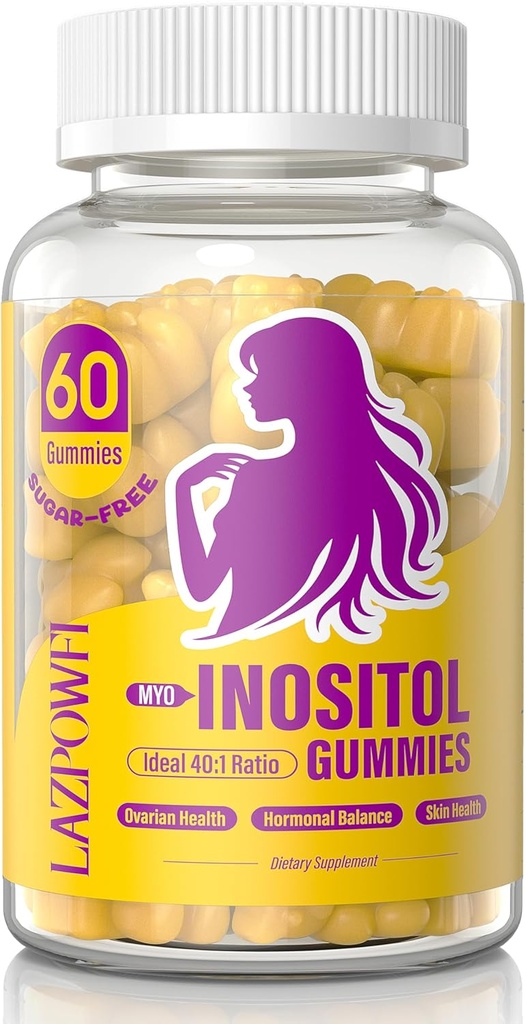 Inositol Gummys配有Myo-Inositol & D-Chiro Inositol,维生素D3,Megnesium Glycnit & Zinc - 理想40:1比例 - 30天供应-99