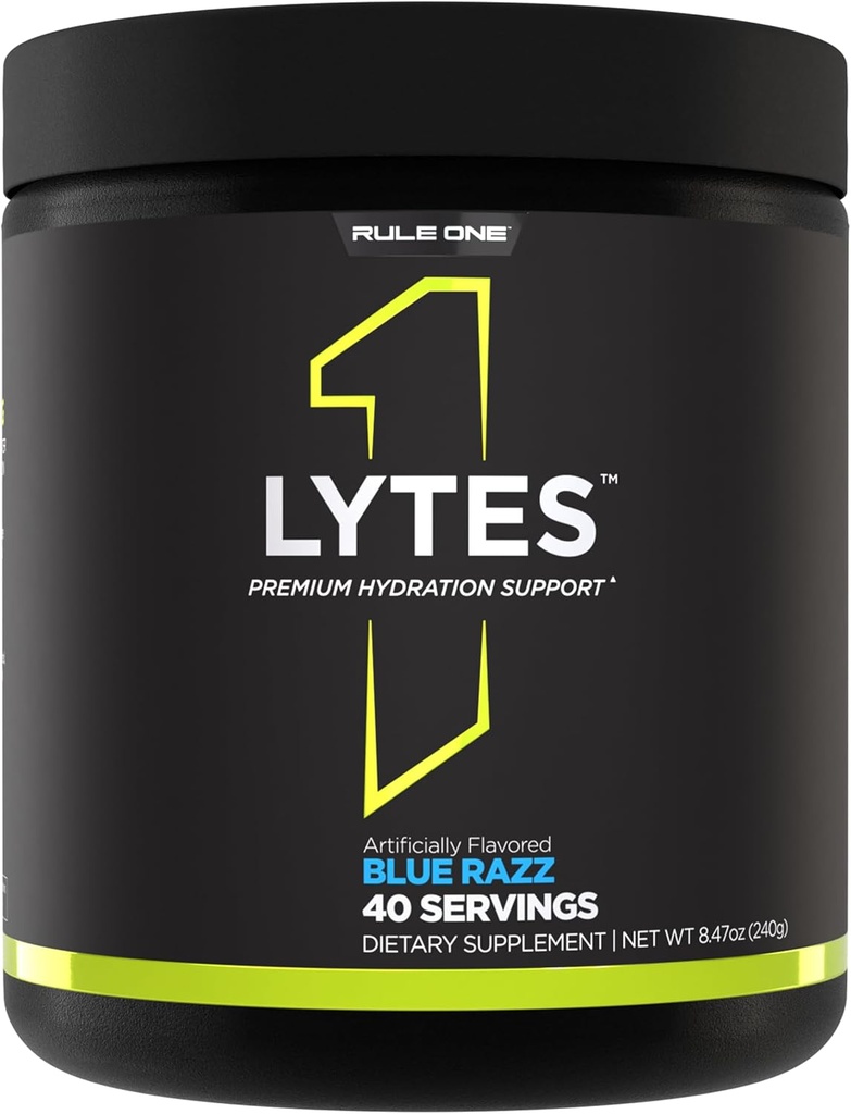 规则1 Lytes - 水力支持 Mix Feating 5 Electrolyte Minerals 增量与氯丁二烯,椰水,西瓜粉,加抗氧化剂维生素C(40 services, Blue Razz)