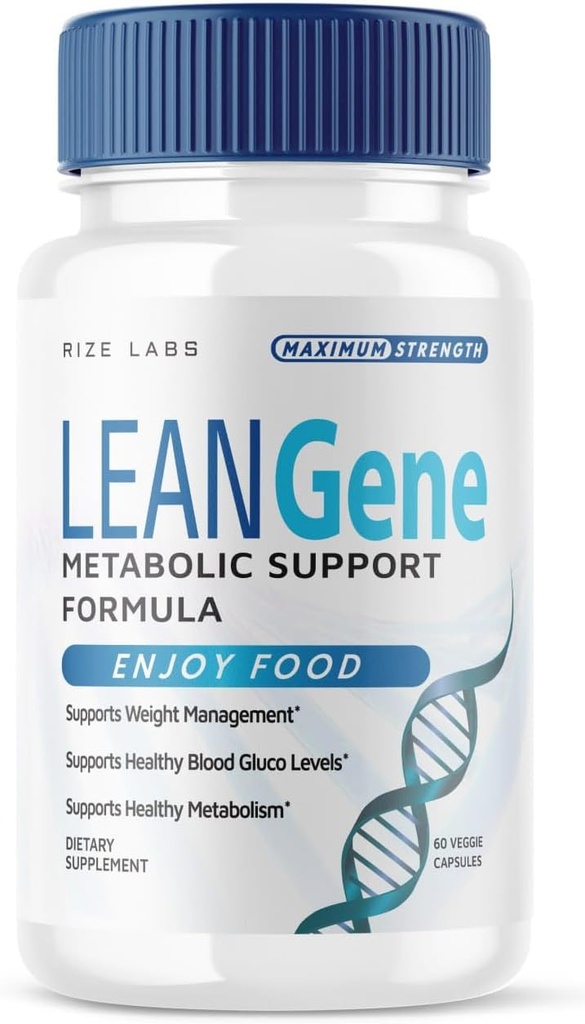 rize 实验室 Lean Gene 补充, 高级体重损失元件支持公式, 最大强度卡普尔, 全自然药丸( 60 Capsules)