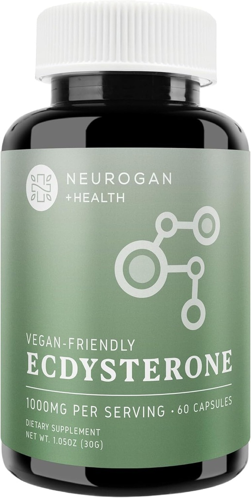 Neurogan Ecdysterone Capsules 1000 MG - 60 Counter 支持肌肉生长和性能,健康的身体组成和免疫功能 → 强力和耐力的植物公式