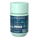 True Grace Men's 40+ One Daily 多维他命发酵矿物,有机适应剂和蘑菇 整体体积平衡剂,耐力,骨骼和心脏支持补充剂 - 非GMO - 30 Vegan片