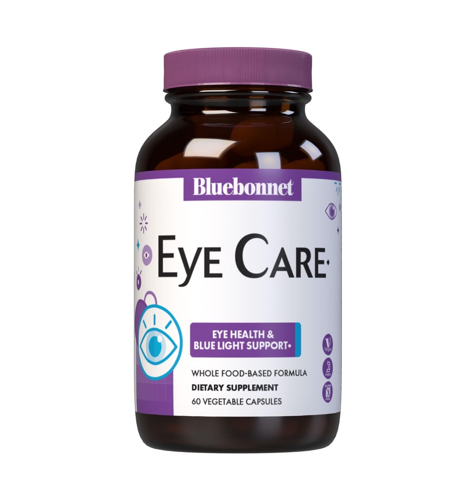 蓝胸网 营养眼科 Macular & Blue, Eye Health & Blue Light Support *, Vegan, Kosher-Certification, Gluten-Free, Dairy-Free, 60 蔬菜卷盖, 30种服务