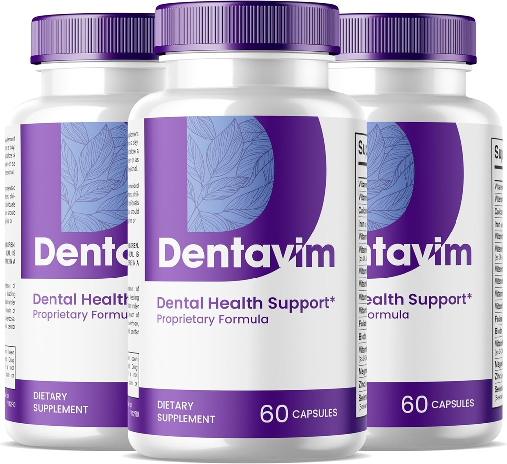 (3包) Dentavim Capsules -- -- 牙齿和口腔的所有自然护理 -- -- Dentavim牙科保健配方药 -- -- 综合口腔保护的最大强度、维生素和矿物,Denta Vim供审查