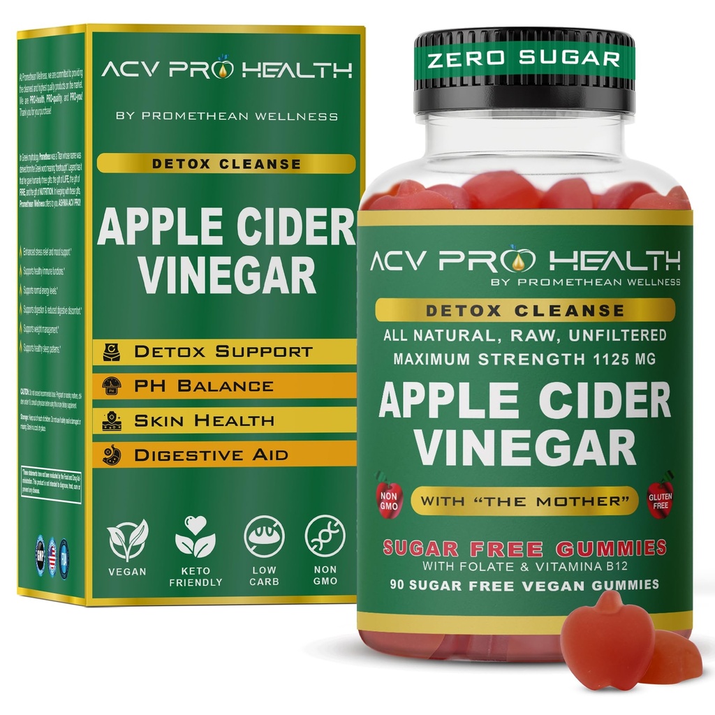 带糖的ACV没有感官! Apple Cider Vinegar Gummys Sugar Free Low Carb 高级 Keto Acv Gummys Keto Gummy Detox Cleanse(90个伯爵)