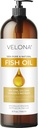 Fish Omega-3 Oil by Velona - 32 Fl Oz | 100% Pure and Natural Carrier Oil | Refined | Vitamin E, D, Omega-3 | Cooking, Skin, Face, Body, Hair Care | Use Today - Enjoy Results