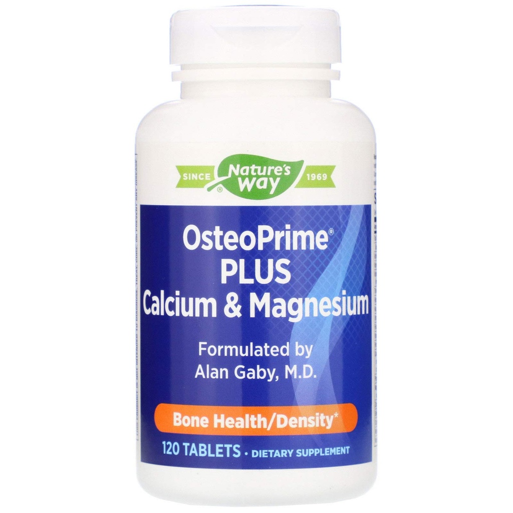 Nature's Way Osteo Prime PLUS 钙和镁,支持骨质健康与肌肉功能*,配有维生素D3 & K2,蔬菜,120片
