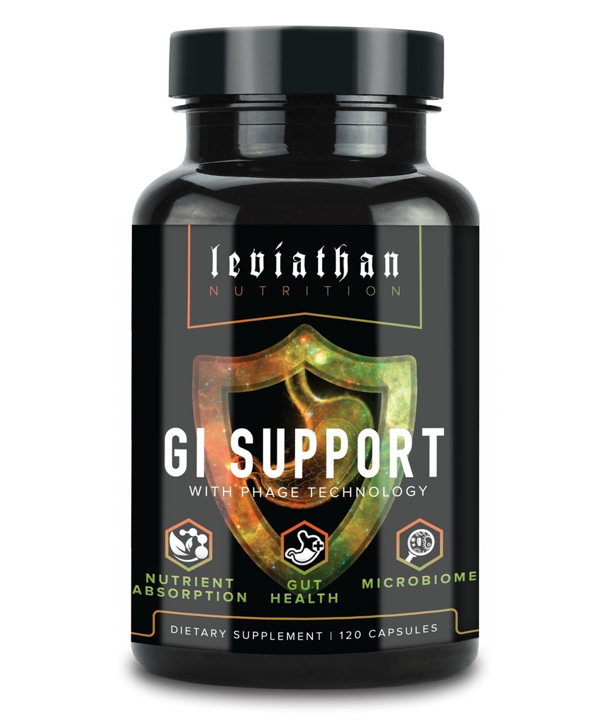 利维坦营养(Leviathan Infantry GI) |促进健康的口腔健康和口腔细菌 - 微囊蛋白平衡 Probiotic and Inteinal Lining Health with Zinc-L-Carnosine, Butyrate, & DGL Supples - 120 Capsules