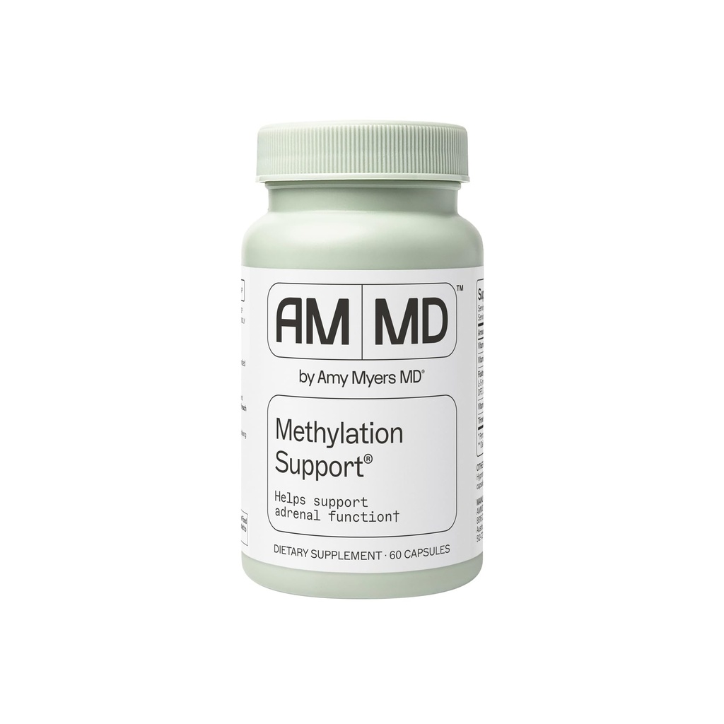 Amy Myers MD甲基化支持 - MTHFR 补充 - 支持肾上腺功能,Gut & Liver Health - 包含Folate,维生素B12,B6 & B2 - 非GMO & Gluten-Free - 60 Capsules (30位服务员)