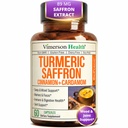 Saffron Supplements – 89mg Saffron Extract and 1000mg Tumic blend – 锡兰锡桂和卡达莫姆的Turmeric Supplements for Mood, Memory & Eye Health – 男女联合补编 60 Counter