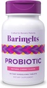 Barimelts Probiotic, 5亿 CMU - 60个快速溶解药片(2-Month Supplement) - 妇女无糖的Probiotics, 支持乳房外科手术后的古特健康, 天然樱桃火焰