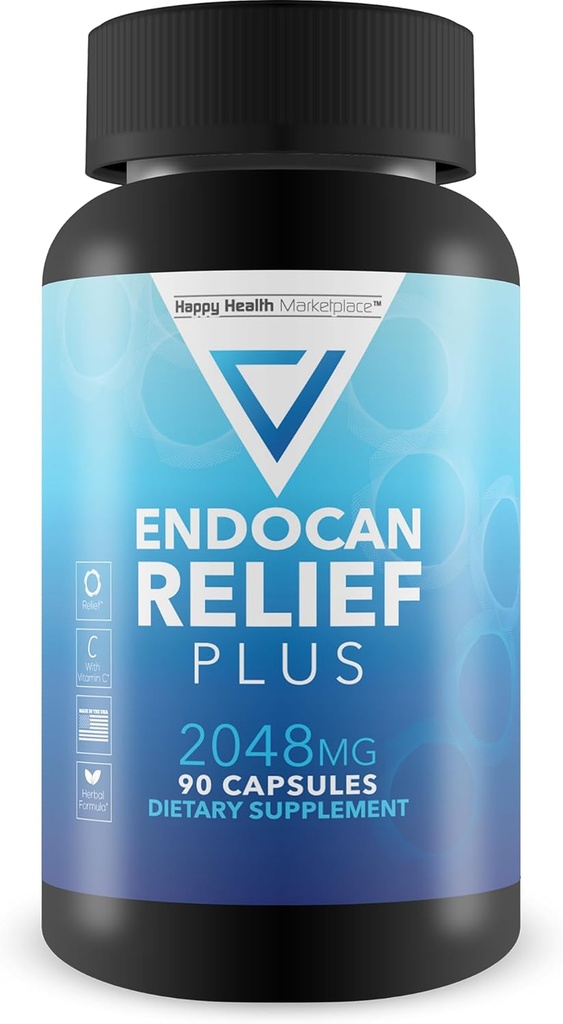 Endocan Relief Plus - 来自暂时的Aches,Disfort, & Swelling的自然救济 - 我们最好的自然草药公式 - 完整的身体支持 - 战斗自由激进者 - 我们最好的Turmer日报救济因素