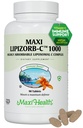 Maxi Health Liposomal 维生素C 1000mg 含有消化剂的平板,高吸附剂高剂量维生素C,非转基因生物 Kosher 植物学博士-拟型免疫支持补充剂(90个计数)