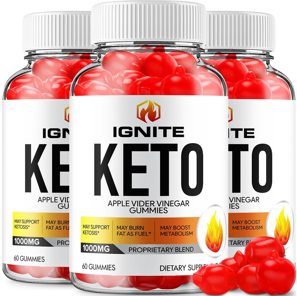 (3 Pack) Ignite Keto ACV Gummys - 高级公式 Ignite Keto Plus ACV Gummys Apple Cider Vinegar Ignite ACV 餐饮增刊(180 Gummys)