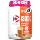 dymatize x Dunkin' Cappuccino ISO100 Whey蛋白粉,95mg Cafeine,25g of Protein5.5g BCAAs,120 Cal., Gluten Free,1g Fat,1g Sugar,2g Carb (20 services) 互联网档案馆的存檔,存档日期2014-03-02.