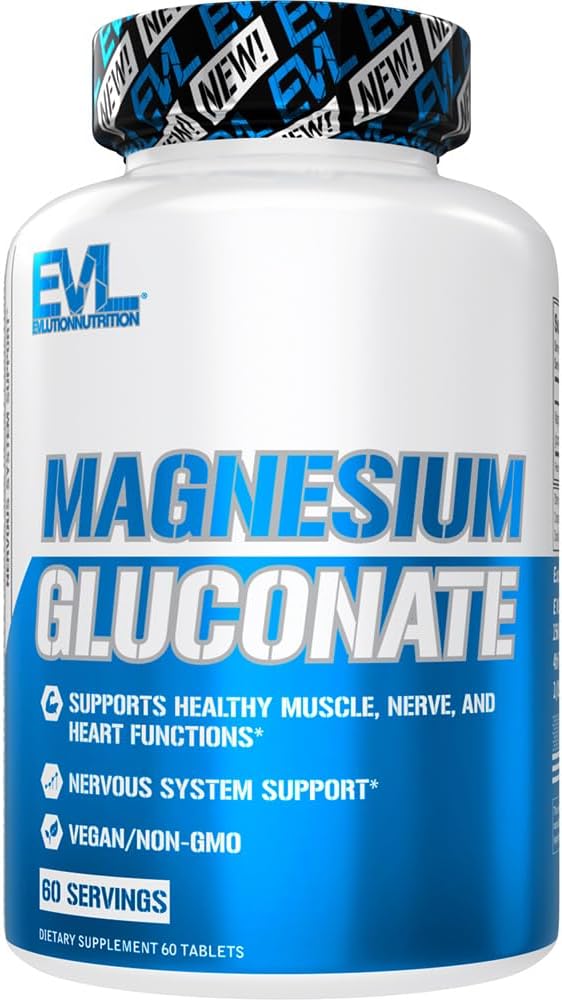 Gluconate镁 -- -- 肌肉+神经+心脏健康补充 -- -- 神经系统支持 -- -- Vegan & 非GMO -- -- 60种服务