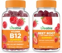 活生生的维生素B12 + 甜菜根,Gummys Bundle - 大品尝,维生素补充,Gluten Free, GMO Free, Chewable