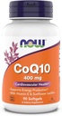 Now 食品补充品, CoQ10 400 mg, 药品级, 发酵制成的全转式, 90软胶