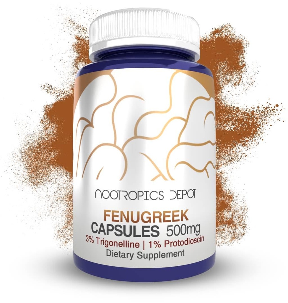 Notropoctics Depot Fenugreek 提取 Capsules → 500 mg → 180 ct → 3% Trigonelline,1% Protodioscin → Trigonella feennum-graecum → → Mood, 适配, & 元函数