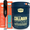 BUBS Naturals Collagen Peptides Powder & Mixing Wand Bundle, Collagen for Women & Men, Hydrolyzed Peptides, Unflavored Pasture Raised Grass Fed, Keto Friendly, 20 oz Collagen Tub (28 Servings) +1 Wand
