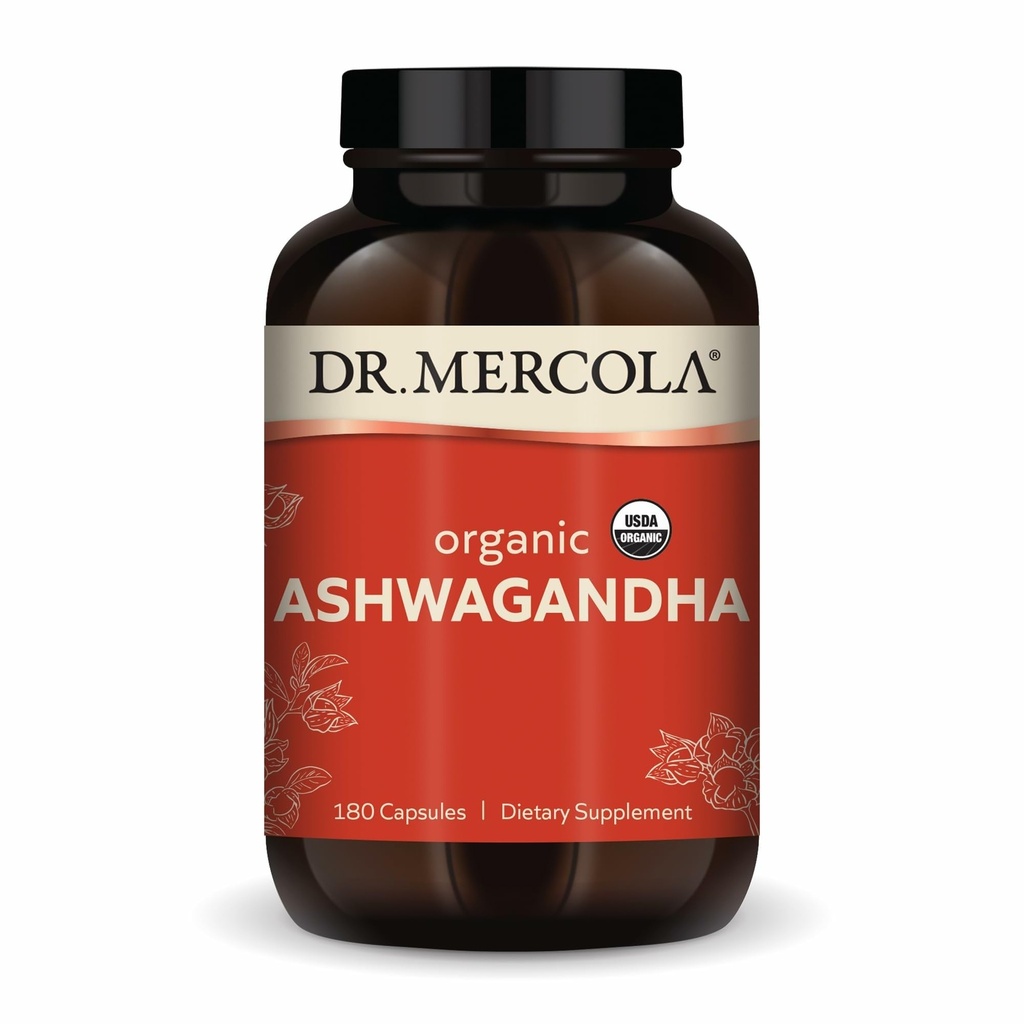 Mercola Organical Ashwagandha博士 -- -- 支持能源生产和肾上腺健康 -- -- 800毫克