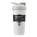 BlenderBottle Strada Shaker Cup 绝缘无锡钢铁水瓶 配电威斯克 24 Ounce, 白色