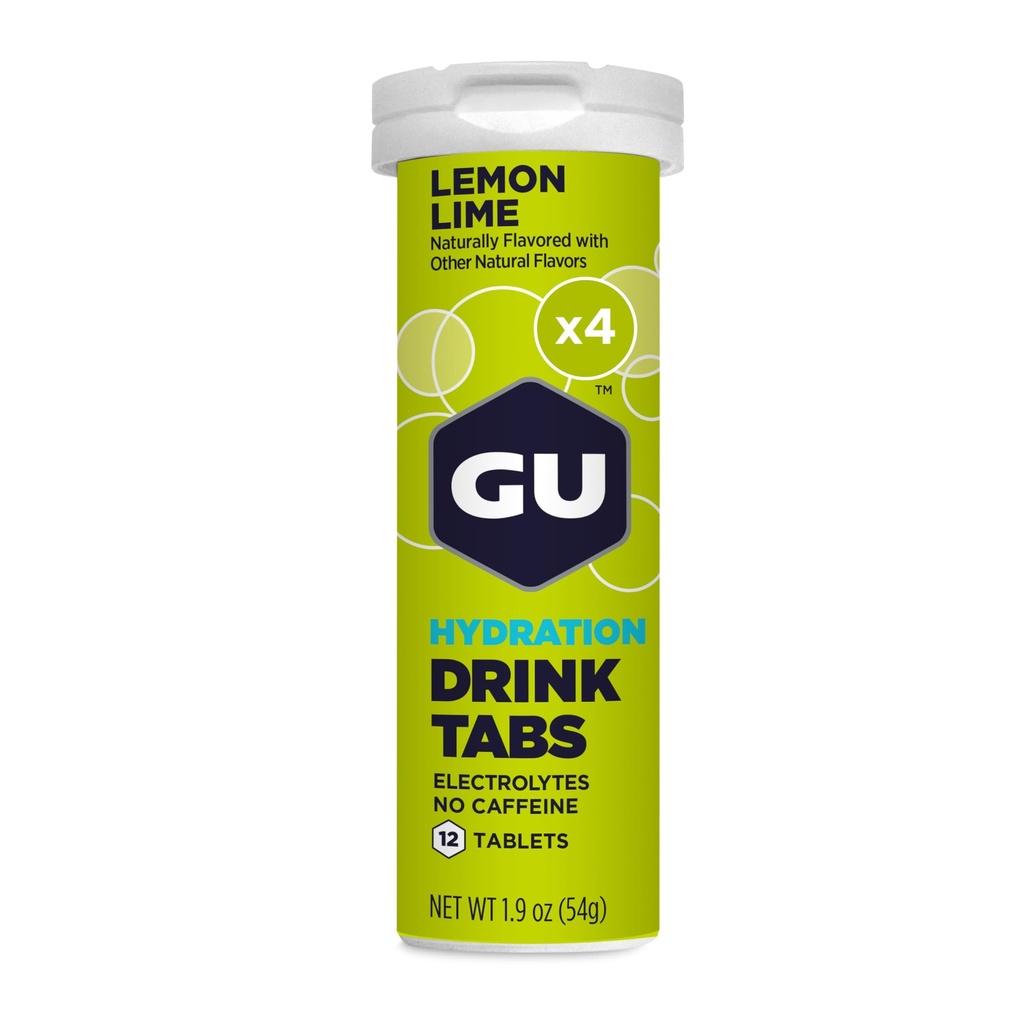 GU 能量水解电解饮品 增强耐力运动饮品用于跑步,自行车,Triathlon, 4-Count(48 services),柠檬莱姆