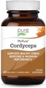 PURE ESSENCE LABS MyPure Cordyceps - 有机蘑菇补充剂 - 100% 真正的蘑菇提取剂 - 最佳免疫支持,压力缓解,成年男女建筑能源(60卡普勒)